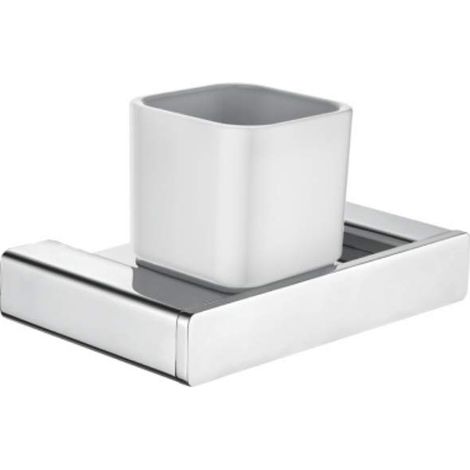 Porte-Brosse à Dents Carré en Laiton, Range de Salle de Bain, Chrome (1/5)