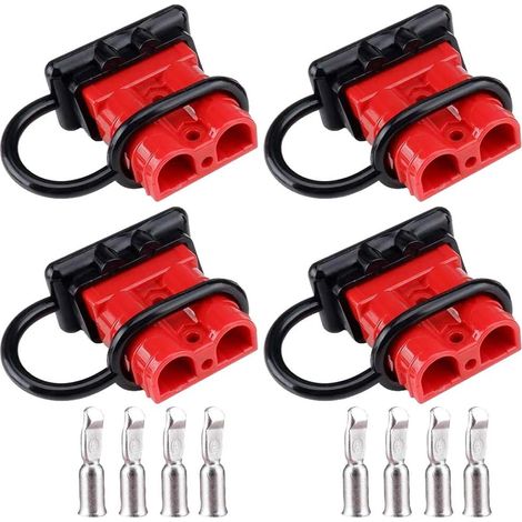 Connecteur Batterie 50A, Prise Rapide 50A 600V, Rouge