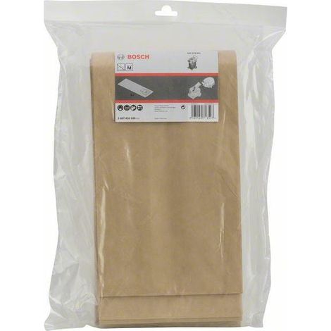 Lote de 5 bolsas de filtros de papel BOSCH 2607432036 - Para GAS 55 M AFC