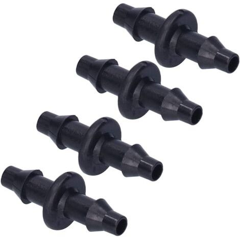 A 100 pièces Tuyau Arrosage Goutte à Goutte 4/7mm Connecteurs Barbelés à 2 Voies 1/4'' pour Tuyau d'arrosage de Jardin