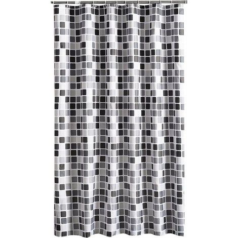 1pc Rideau de douche 200x240 cm (LxH), anti-moisissure antibactérien hydrofuge doublure des rideaux de douche tissu polyester doux Rideaux de bain rideau fait de beaux motifs pour salle de bain toilet (1/3)