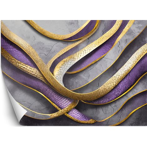 Fototapete Lila Schlange Glamour 150x105 cm