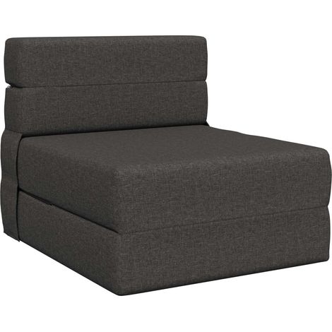 Klappsofa Bett Dunkelgrau 70 x 80 x 60 cm Stoff vidaXL