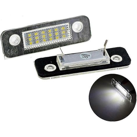 2 luces LED blancas para matrícula de coche para Fusion para Mon (（) (1/3)