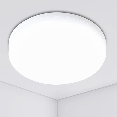 Plafonnier LED 36W Rond Plafonnier 4250LM Luminaire Plafonnier 4500K Lampe de Plafond Lampe Salon Plafond pour Chambre, Cuisine, Salle à Manger, Porche, Diamètre 27cm [Classe énergétique E] (1/5)