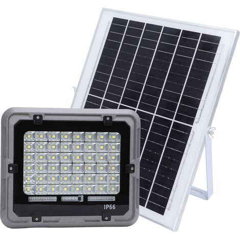 Lampe solaire LED 48 LED 200 W 1000 lm étanche IP66, allumage automatique crépusculaire avec télécommande pour extérieur (1/5)