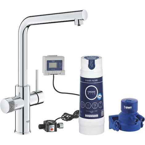 Rubinetto Grohe Blue Pure Minta Cromo Bocca L Sistema Filtrazione Acqua 30589000 Cromo Lucido