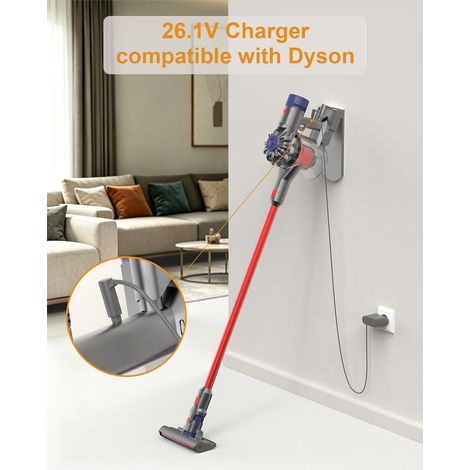 Chargeur 26.1V Alimentation Compatible avec Dyson V8 V7 V6 SV03 SV04 SV05 SV06 SV07 SV09 SV10 SV11 DC58 DC59 DC60 DC61 DC62 DC72 DC74 Animal Absolute Motorhead Aspirateur Adaptateur Câble 1.8m