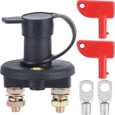 GARRYFIZH Isolateur de batterie, coupe-circuit, 300 A, vis M10 pour voiture, camion, bateau, quad, pièces intérieures (1/5)