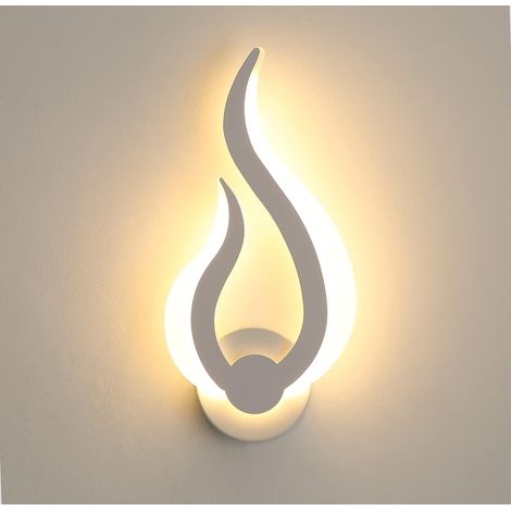 Goeco – Applique murale LED 10W – Lumière blanche chaude 3000K – Aluminium et acrylique – Pour cuisine, escalier, chambre, couloir – IP20
