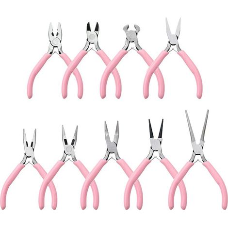 Jeu de pinces de bijoutier 9 pièces, pour bijouterie et perles (1/5)