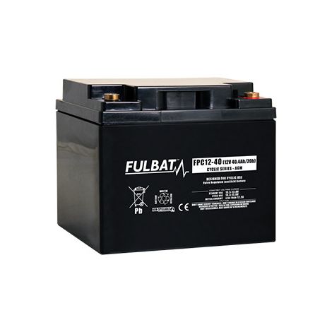 Batterie Plomb Cyclage FPC12-40 - 12V - 38Ah - UL94.FR – FULBAT