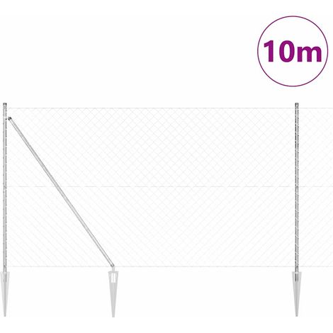 Maison Exclusive - Zaunpfosten Silber 10 x 1,6 m (60 x 60 mm Masc