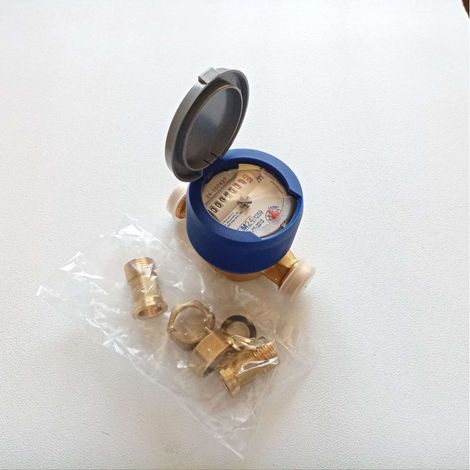 Contatore d'acqua da 1/2 con raccordi - omologato (1/5)