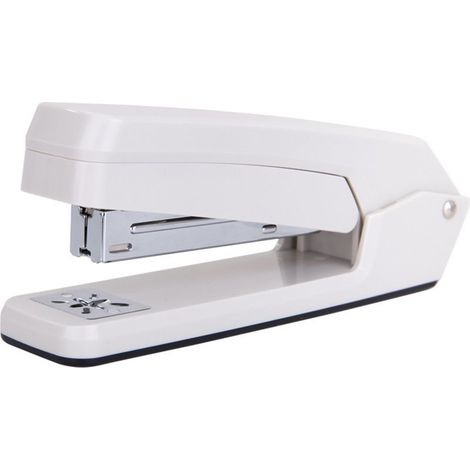 Agrafeuse rotative épaisse, agrafeuse de bureau pour étudiants, idéale pour la maison, la salle de classe, la bibliothèque et le bureau (blanche). (1/5)