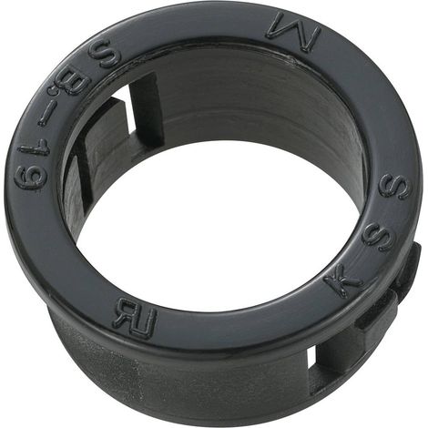 TRU COMPONENTS TC-SBR19M203 Passe-câbles Ø max. des bornes 15.8 mm Epaisseur de plaque (maxi) 3.2 mm Polyamide noir 100