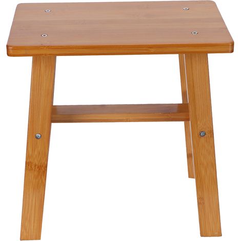 Tabouret Bambou Polyvalent Petit Banc Bas Enfant pour Salon Maison Fournitures Rectangle M (1/5)