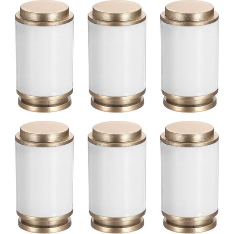 Embouts de Tringle à Rideau, 6 Pcs, Embouts de Pôle de Rail de Draperie en PP, Capuchon de Tête de Tringle à Rideau, Convient Aux Tringles à Rideau de Diamètre 28-30 mm (Blanc) (1/5)