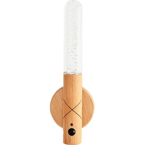 Nachtlicht für den Innenbereich mit Bewegungsmelder, wiederaufladbar, aus Holz, variable warmweiße Beleuchtung, magnetische Wandleuchte (1 Stück)