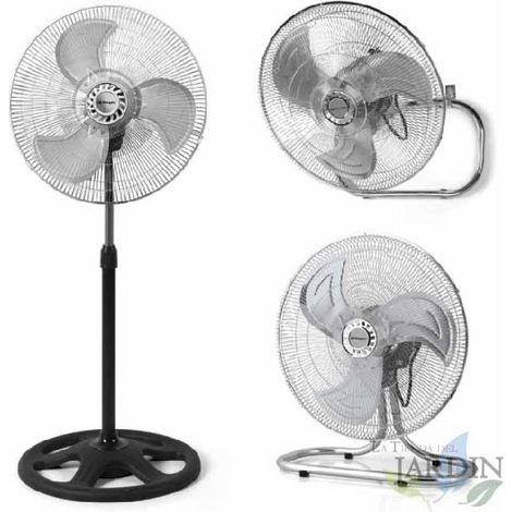 Ventilateur Orbegozo 3 en 1 (bureau, pied et mur) PWS0547, 3 vitesses, oscillant, 90W