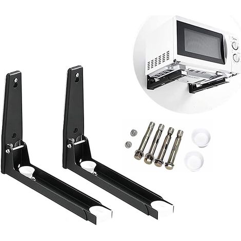 Support Mural Micro Onde,Supports Micro Ondes en Acier Inoxydable,Universel Support pour Four à Micro,Support de Montage Mural pour Four à Micro-ondes, Charge Maximale 45 kg (1/5)