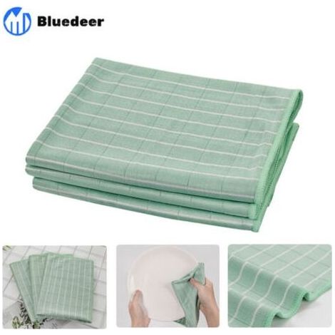 Chiffon Bambou Microfibre pour Vitres Miroirs Carreaux Carrosserie Microfibre Bambou Vitre Ménage Salle de Bain (6 Chiffons) (1/4)