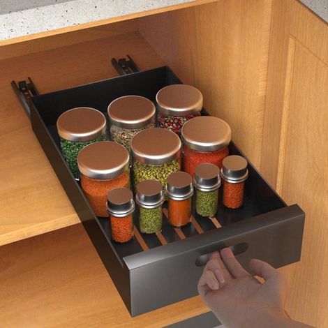 Organiseur de tiroir, 30 cm, noir, pour ranger les petits objets à la maison, adapté aux espaces intérieurs et aux routines quotidiennes.-AquaForge (1/5)
