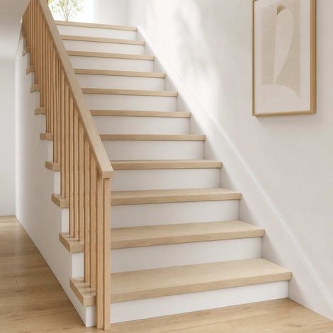 vidaXL Nez de marche 8 pièces 90 x 30 x 2 cm Blanc (1/5)