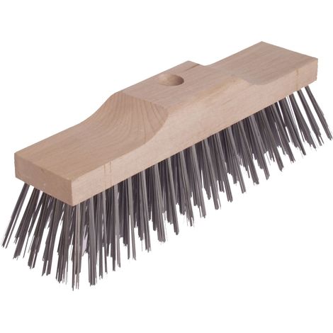 Lessmann Raised Wooden Stock Broom Head, 6-Row, 300mm x 70mm, Model LES146201