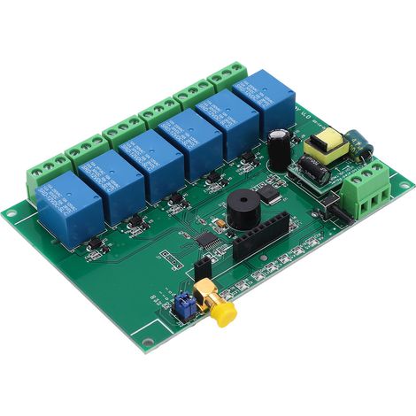 Module Relais 6 Canaux Télécommande RF Sans Fil pour Interrupteur Industriel 110-240V (1/5)