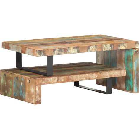 Maison Exclusive - Set Tavolini da Salotto 2 pz in Legno Massello di Recupero