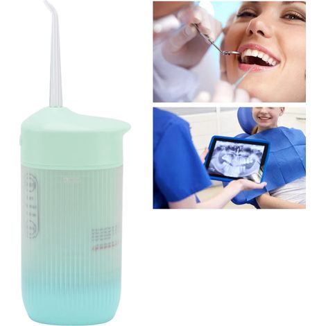 Hydropulseur buccal électrique télescopique portable à haute pression pour le blanchiment des dents, l'élimination du tartre et le S60 vert (1/5)