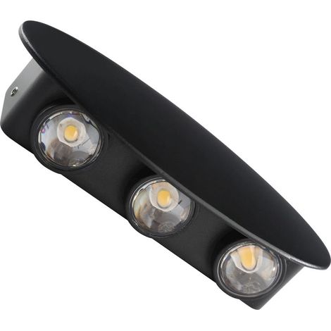 Lampada da parete LED da superficie 6W per facciata Pontas OWL55034BK Italux (1/5)