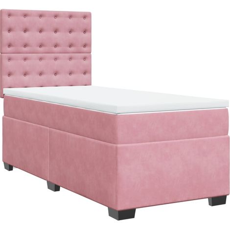 Maison Exclusive - Boxspringbett mit Matratze Rosa 90x190 cm Samt