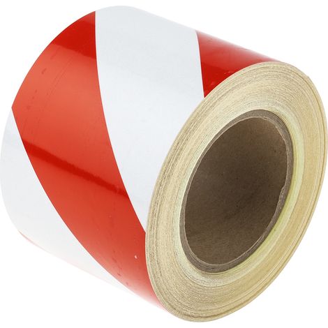 Ruban réfléchissant RS PRO, Rouge/Blanc 100mm x 25m ( Prix pour 1 ) (1/3)