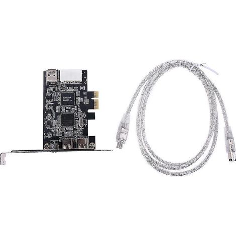 Carte d'extension PCIe 3 ports FireWire pour Express 1394b et 1394a, adaptateur de chipset Ti Xio2213b pour PC de bureau (1/4)