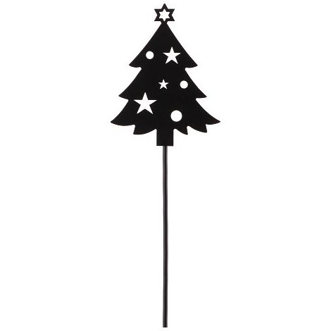 TrendLine Deko Eisen Figurenstecker Weihnachtsbaum 35 x 0,5 x 7,5 cm schwarz Figur