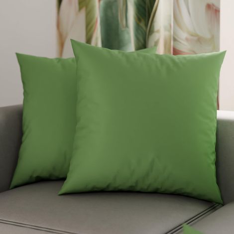 Lot de 2 Taies d'oreiller de Lit 35x35 cm, Housses de Coussin Unies Couleur Vert Olive, Taie Oreiller 100% Microfibre Hypoallergénique (1/3)