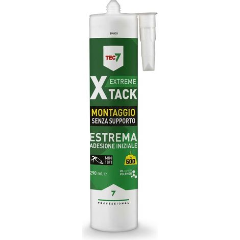ADESIVO RAPIDO AD EFFETTO VENTOSA COLORE BIANCO MODELLO X-TACK LINEA TEC7 - 290ML - BIANCO - FAC