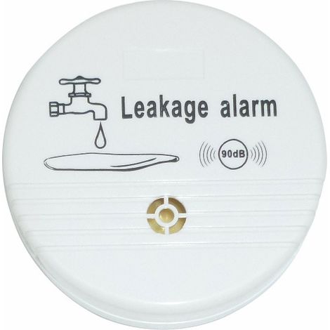 Capteur D'alarme De Fuite d'eau, Alerte De Fuite À Piles, Détecteur d'eau 90dB pour sous-Sols, Salles De Bains, Buanderies, Cuisines, Garages Et Zones De Bureau (, Lot De 2) (1/5)