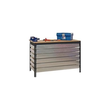 Simonrack Robustes Arbeitsgestell Anthrazit 842x121x76 cm