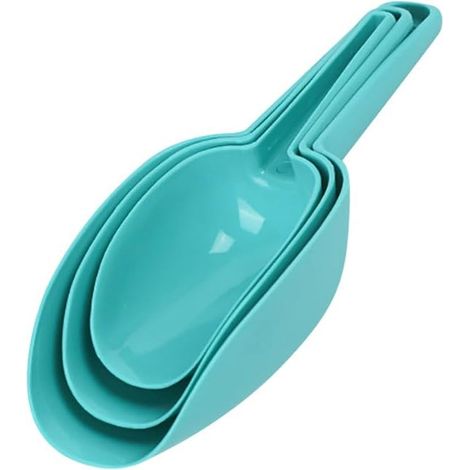 Set mit 3 Kunststoff-Eisschaufeln in verschiedenen Größen für Eiswürfelmaschinen, kleine Mehllöffel, Schaufeln für trockene Lebensmittel (1/4)