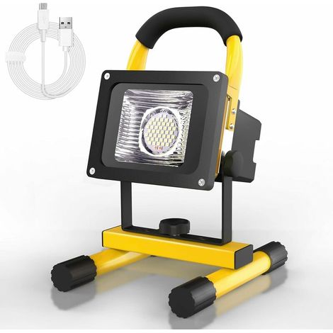 Foco LED recargable Tigrezy, foco para obras, foco LED inalámbrico, foco para exteriores, foco de trabajo