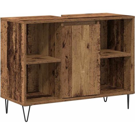 Maison Exclusive - Gabinete de Baño con estante Madera Vieja 80 x