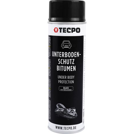 TECPO Unterbodenschutz Bitumen schwarz 500 ml Steinschlagschutz Spray Karosserieschutz Hohlraumversiegelung