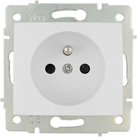 Base bipolar t/t 16a 250v con toma francesa serie europa solera erp60f (1/2)