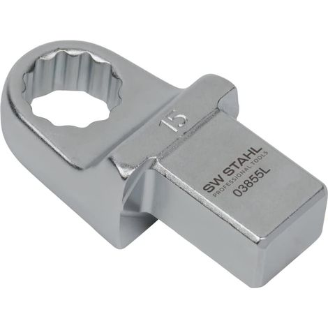 SW-Stahl 03855L Einsteck-Ringschlüssel 15 mm I Einsteckvierkant 14 x 18 mm I Einsteckringschlüssel SW 15mm