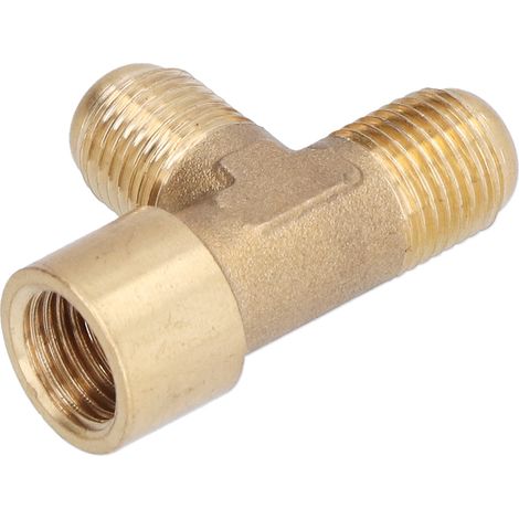 Adaptateur de vanne à 3 voies 1/4, robuste et durable, usiné avec précision, en laiton spiralé, séparateur de tuyau (1/5)