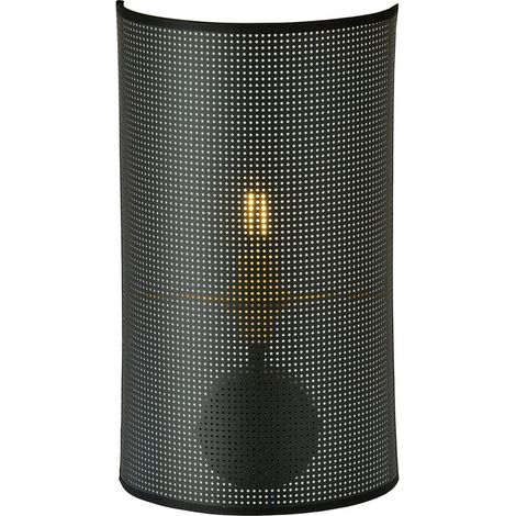 Applique Minimal 1 Luce Aston In Acciaio Nero E Oro (1/5)