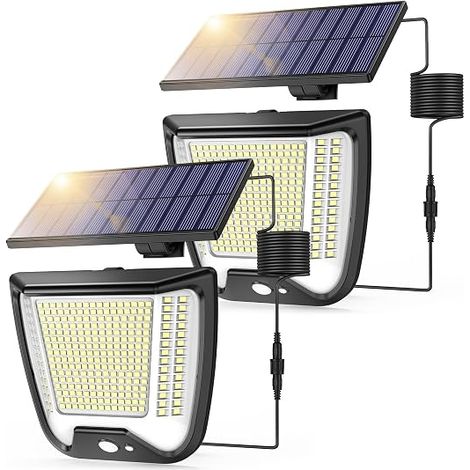 Solar Lights Outdoor LED Floodlight with Motion Sensor 288 LED Outdoor Solar Light IP65 Waterproof (1/5)